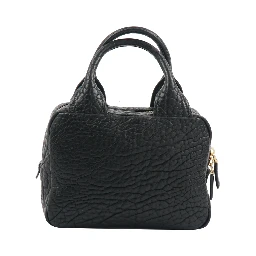 Logo-Plaque Grained-Leather Tote Bag