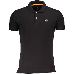 Black Cotton Polo Shirt