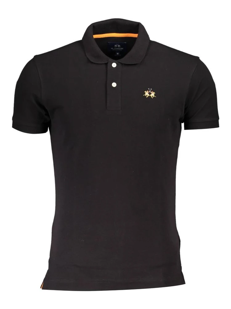 Black Cotton Polo Shirt