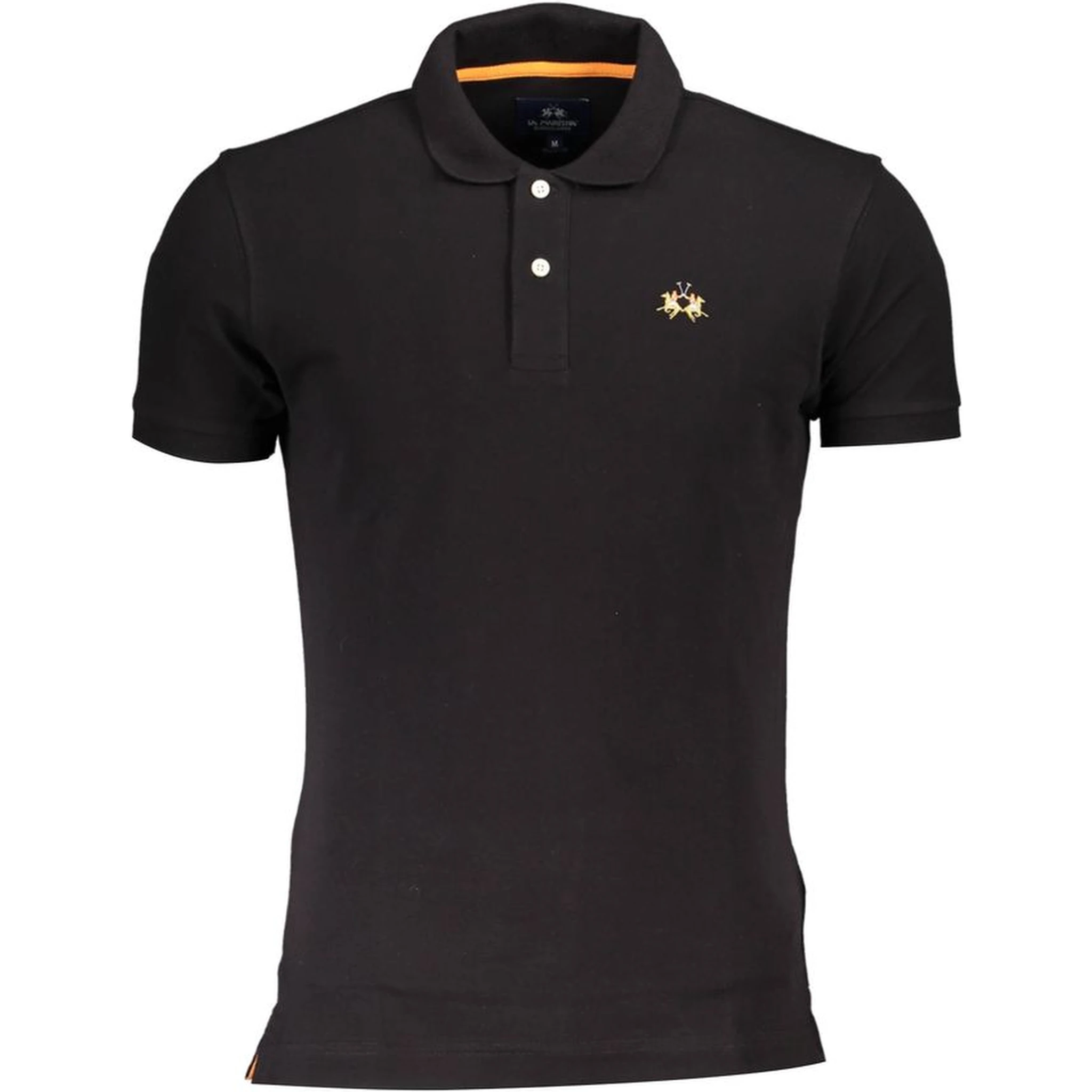 Black Cotton Polo Shirt