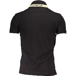 Black Cotton Polo Shirt