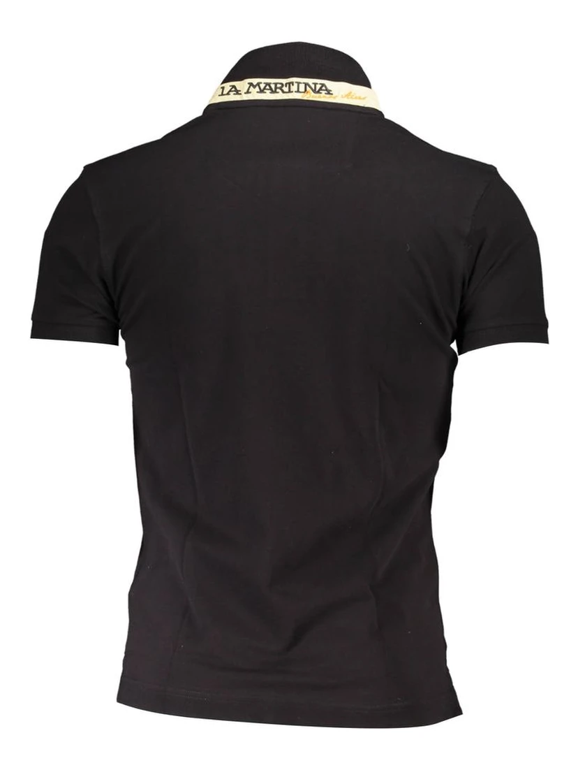 Black Cotton Polo Shirt