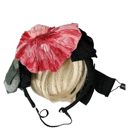Black Viscose White Hair Parrucchiera Headband Diadem