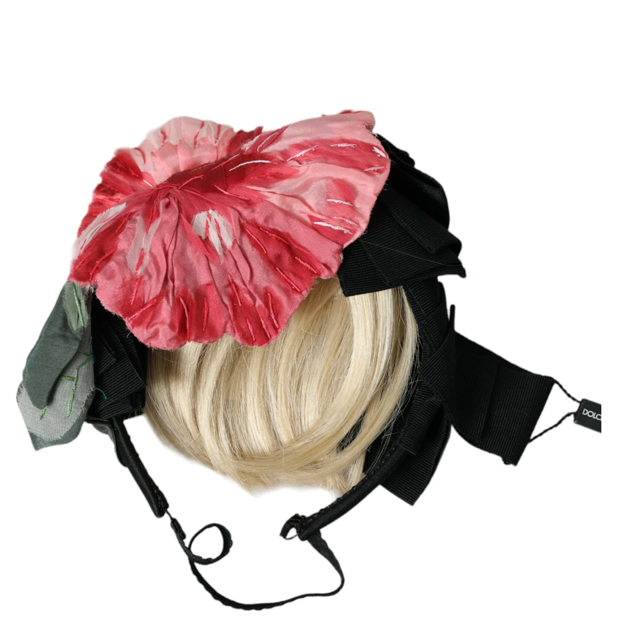 Black Viscose White Hair Parrucchiera Headband Diadem