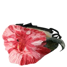 Black Viscose White Hair Parrucchiera Headband Diadem