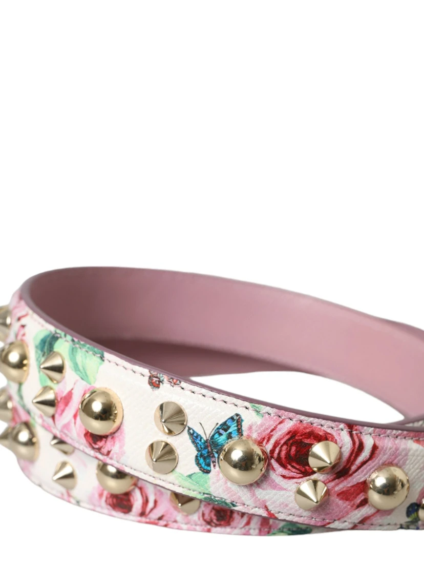Pink Floral Handbag Accessory Shoulder Strap
