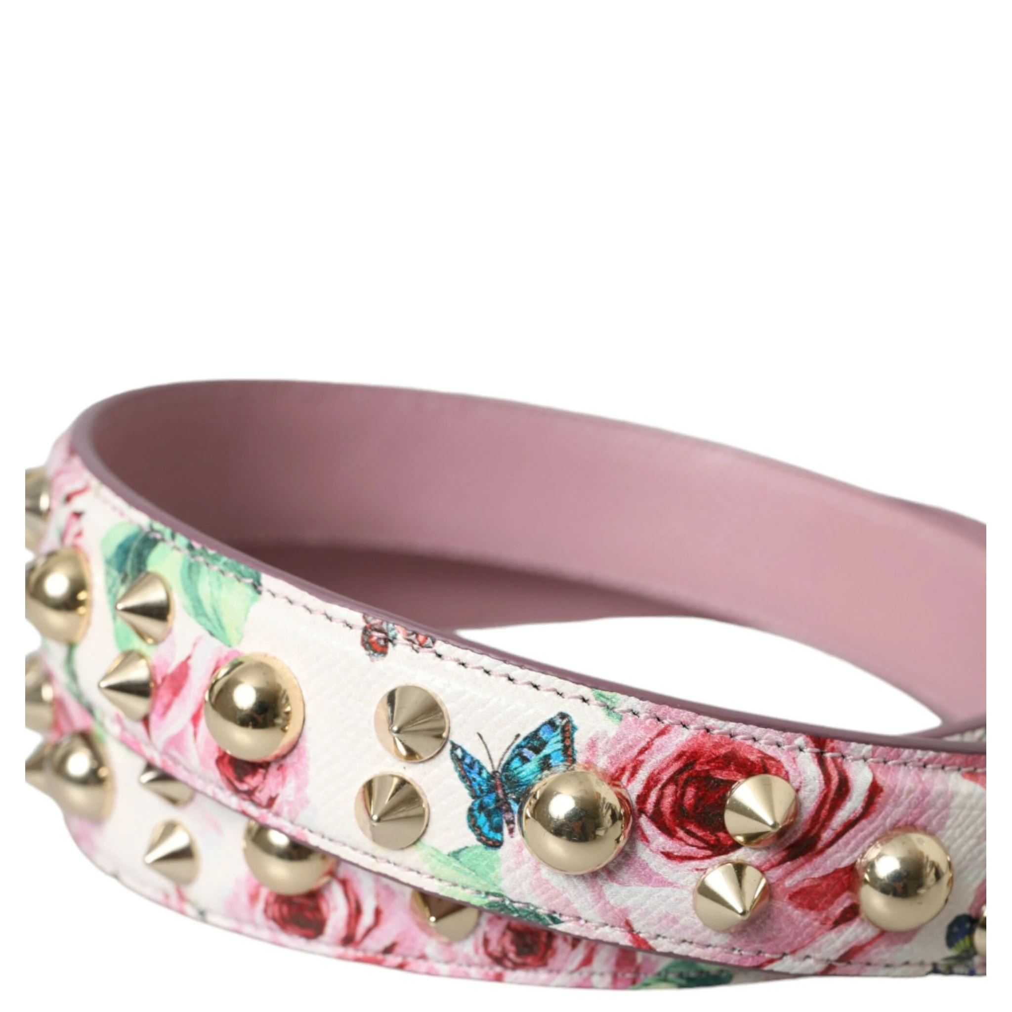 Pink Floral Handbag Accessory Shoulder Strap