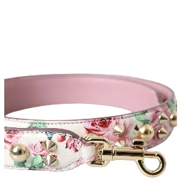 Pink Floral Handbag Accessory Shoulder Strap