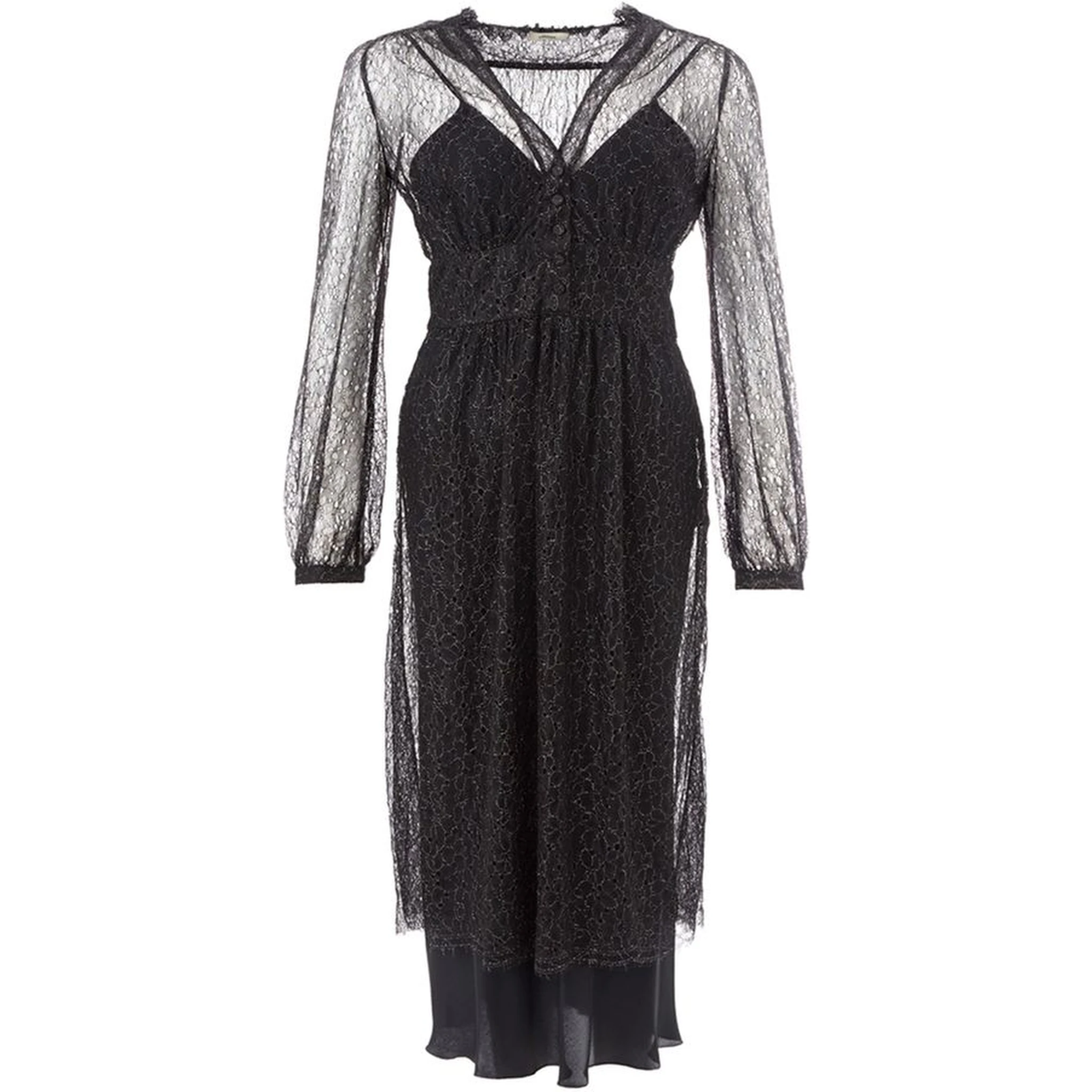 Black Nylon Casual Dress