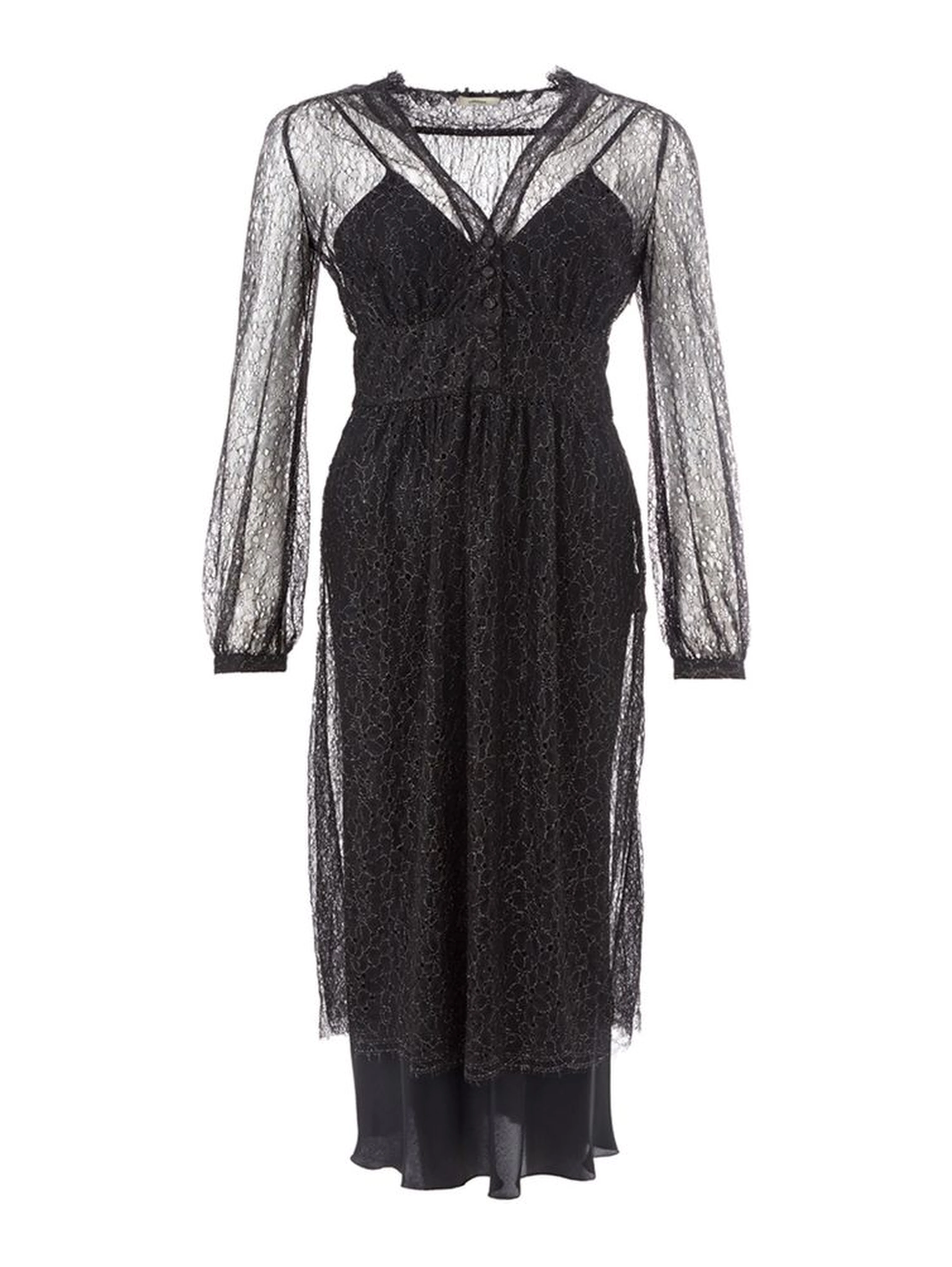 Black Nylon Casual Dress