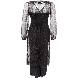 Black Nylon Casual Dress