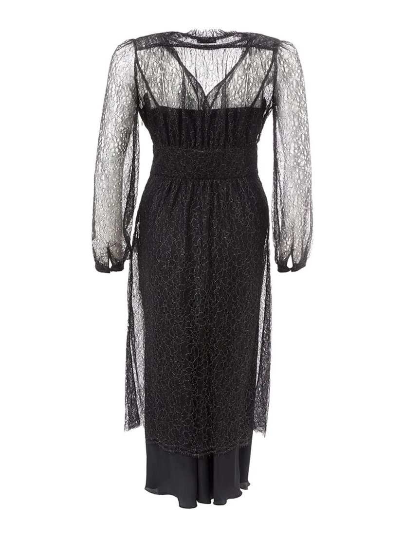 Black Nylon Casual Dress