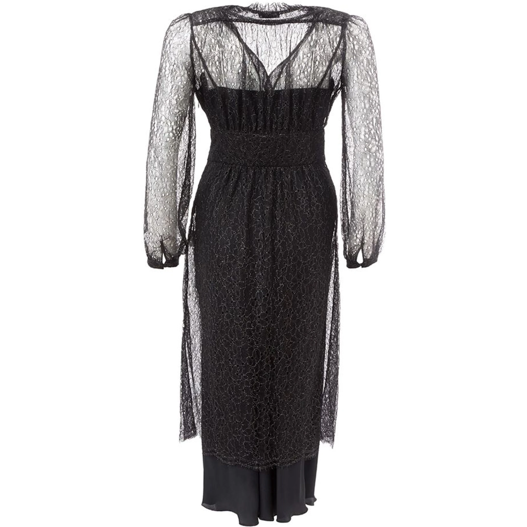 Black Nylon Casual Dress