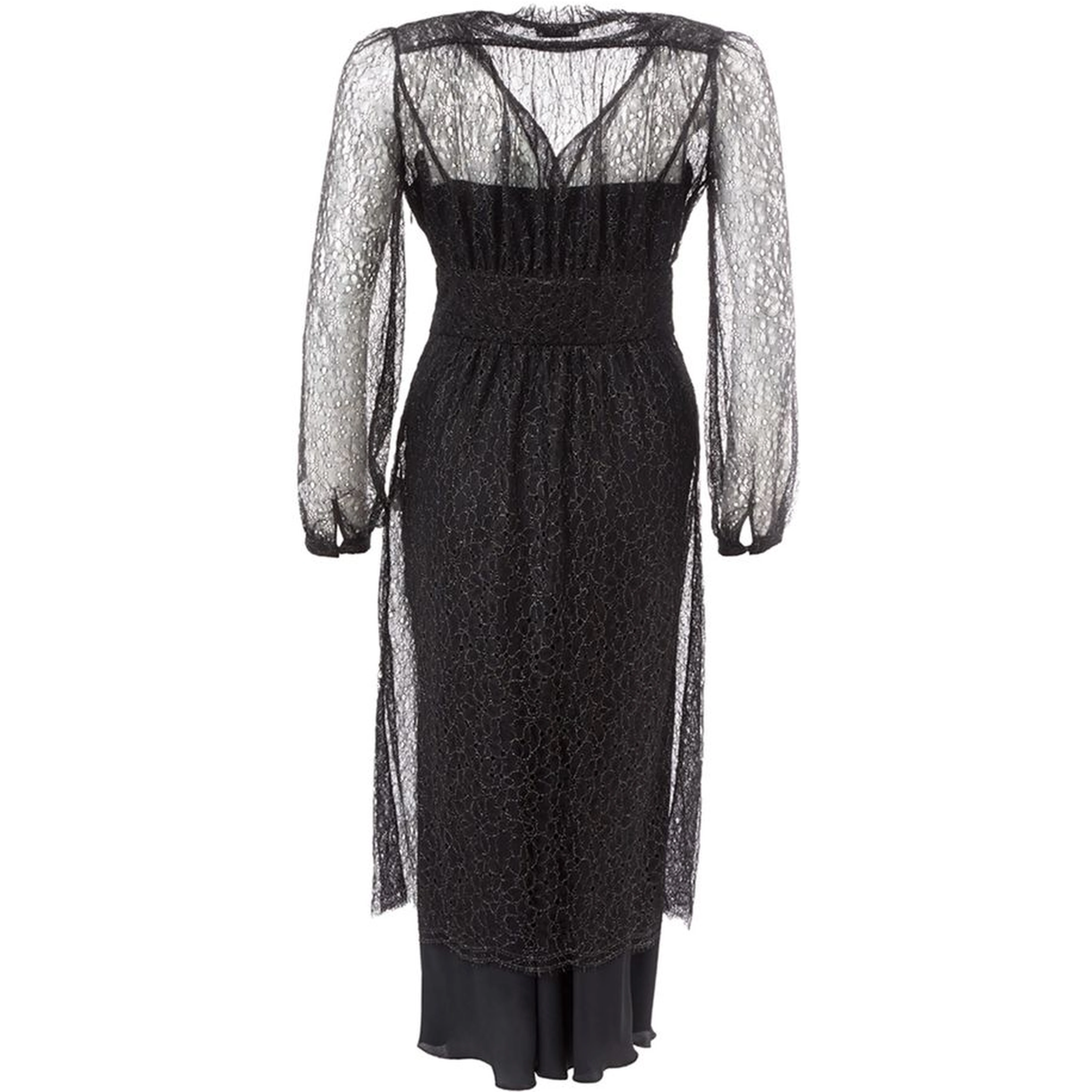 Black Nylon Casual Dress