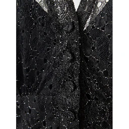 Black Nylon Casual Dress