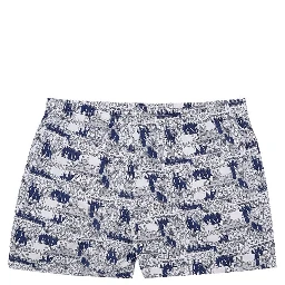 White Polyester Swim Shorts