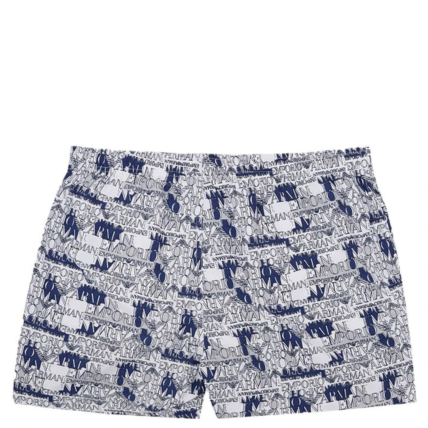 White Polyester Swim Shorts