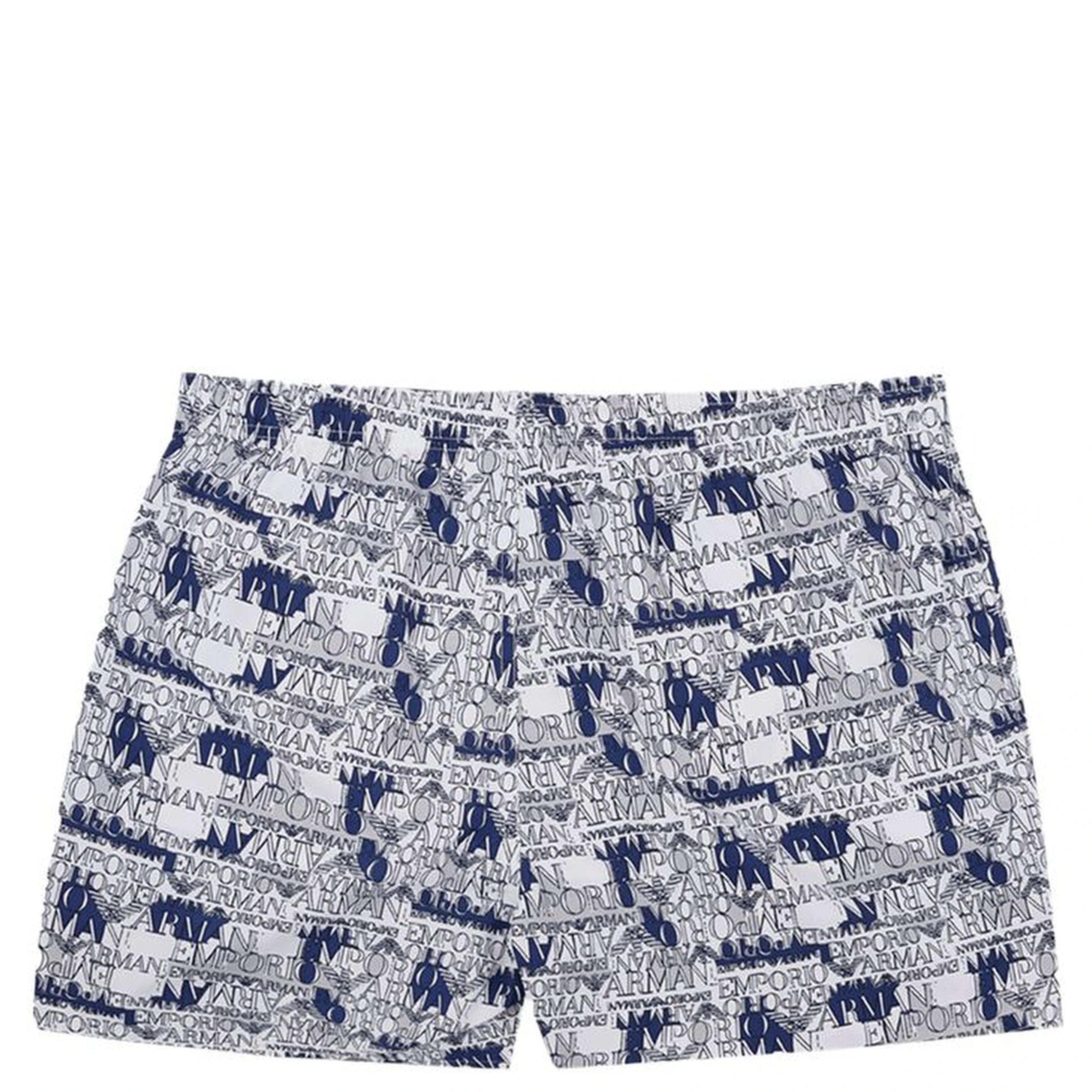 White Polyester Swim Shorts