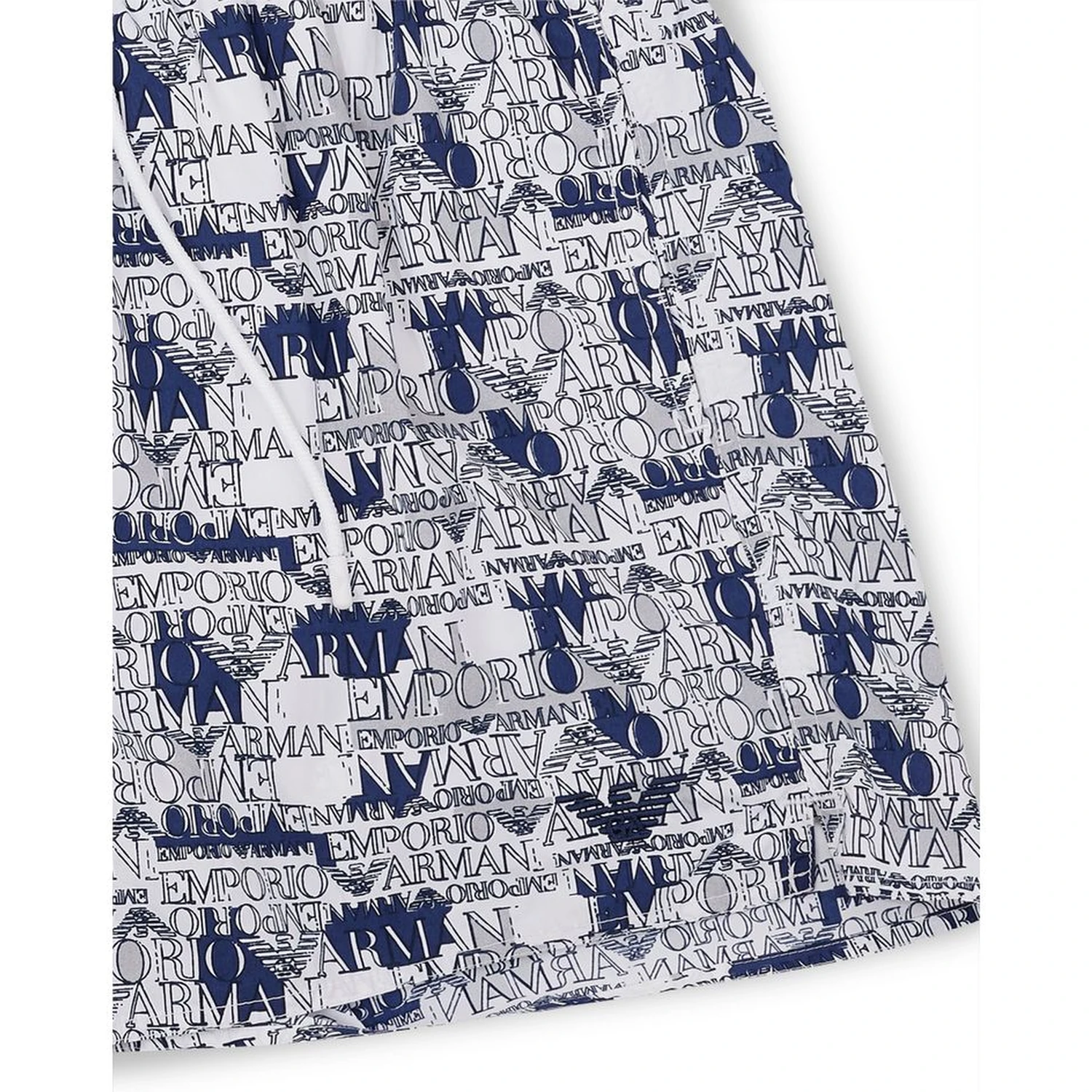 White Polyester Swim Shorts