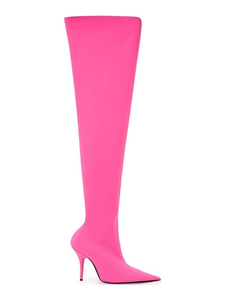 Over-the-knee high-heeled boots