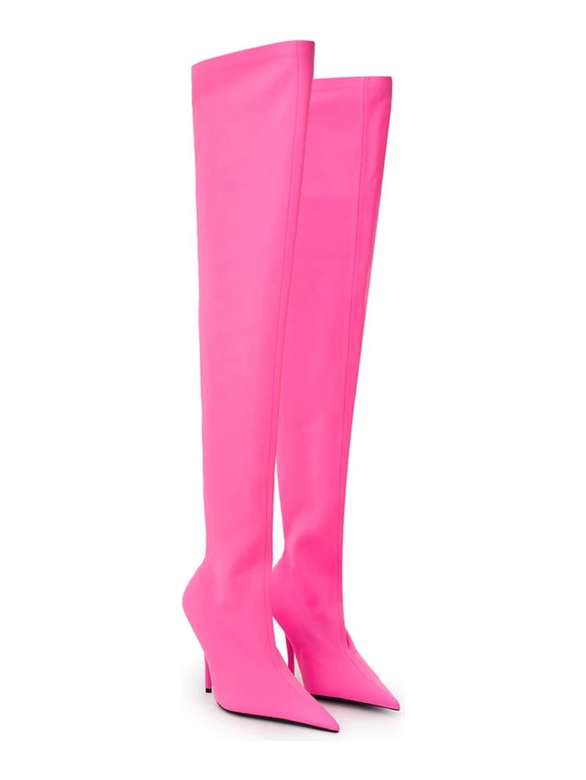 Over-the-knee high-heeled boots