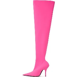Over-the-knee high-heeled boots