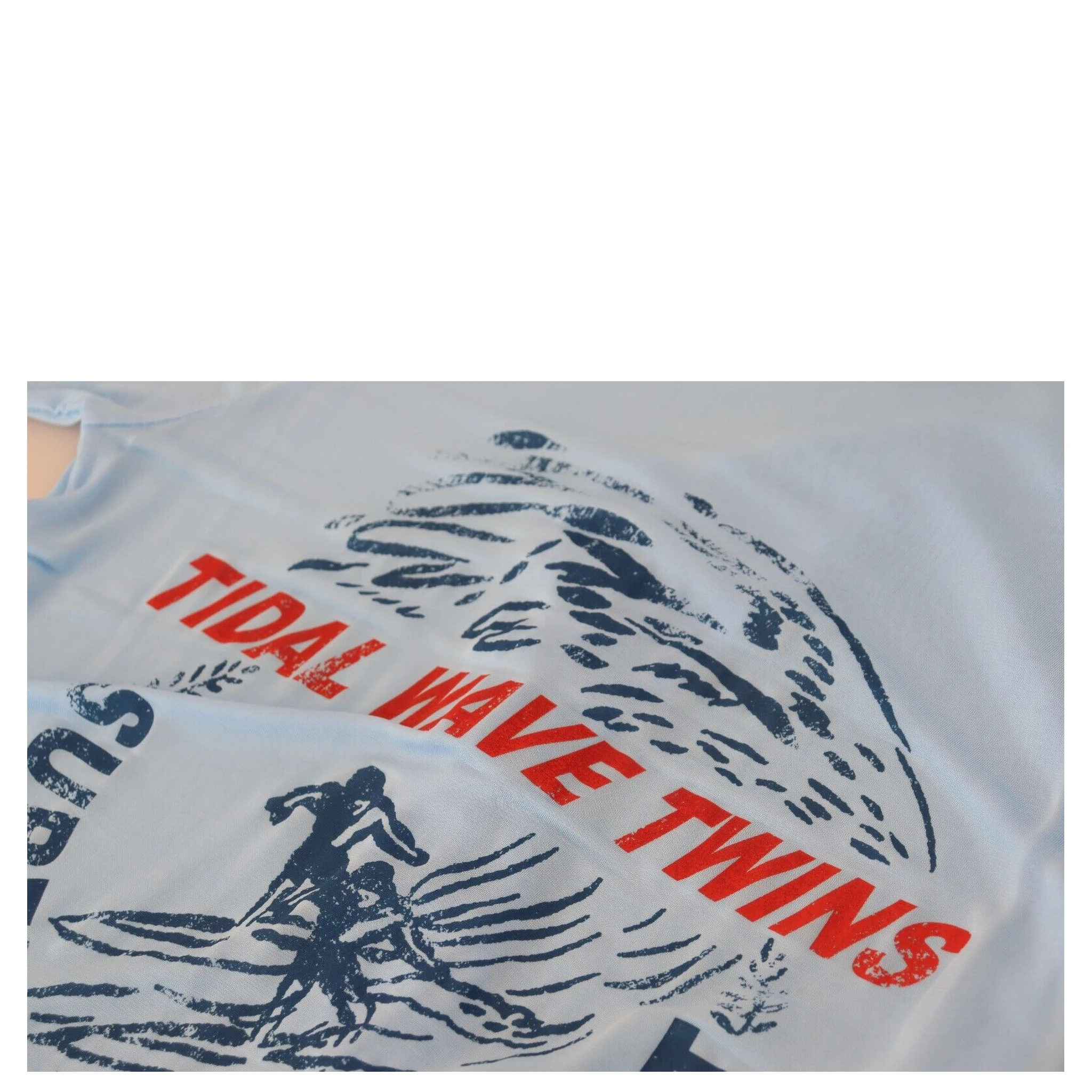 Blue Printed Viscose Long Sleeves Cover Up Dress