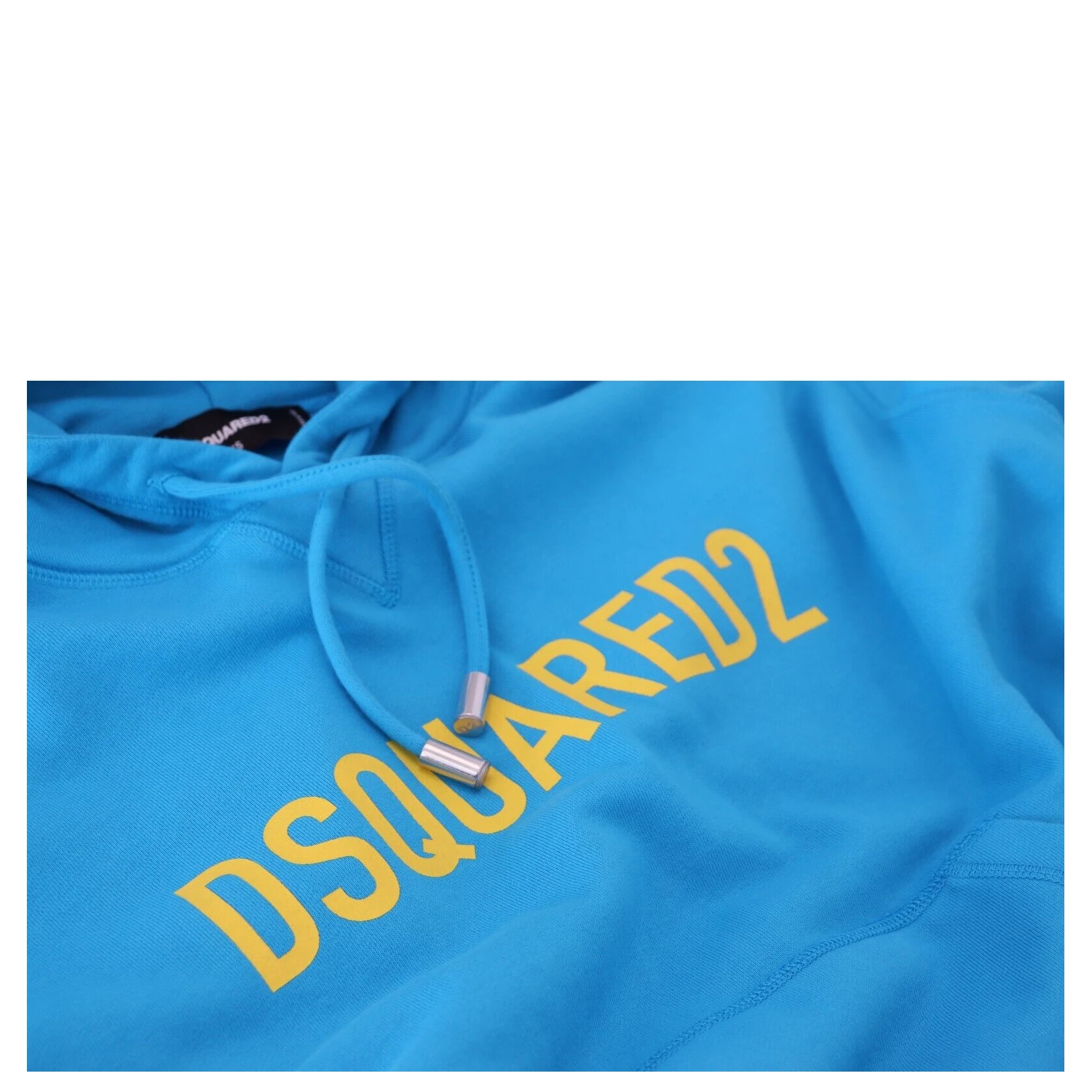 Blue Logo Print Cotton Hoodie Sweatshirt Sweater