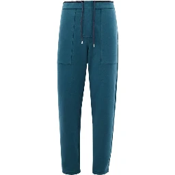 Blue Cotton Athletic Pants