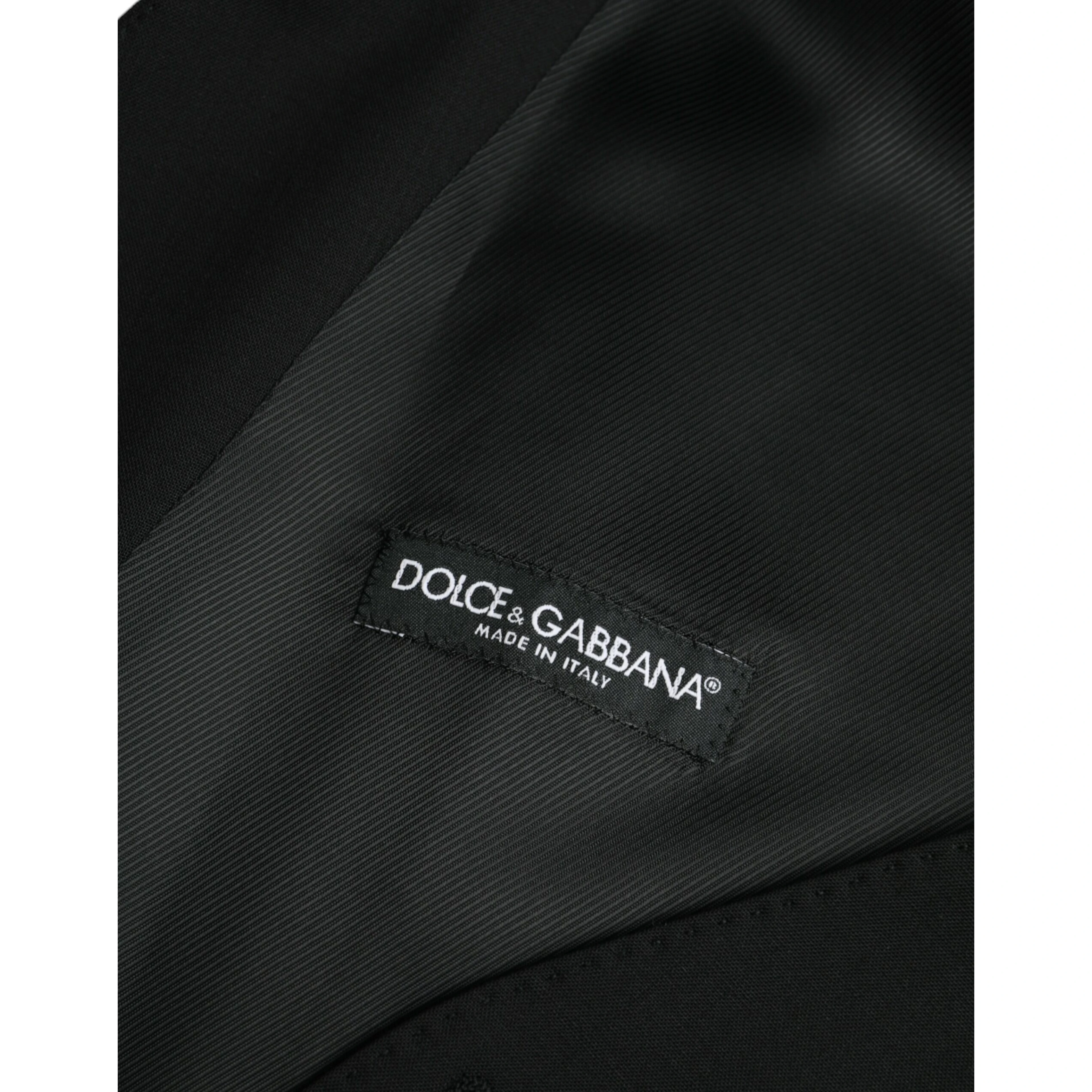Black Wool Formal Dress Waistcoat Vest