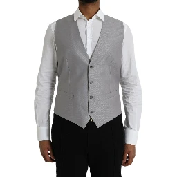 Light Gray Wool Formal Dress Waistcoat Vest