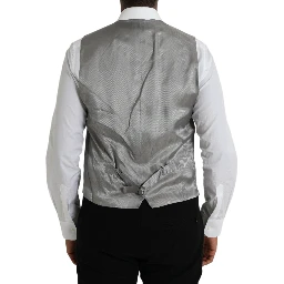 Light Gray Wool Formal Dress Waistcoat Vest