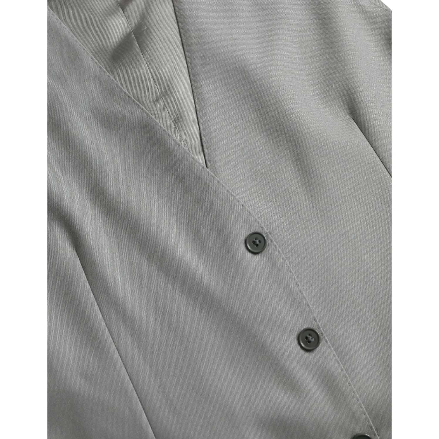 Light Gray Wool Formal Dress Waistcoat Vest