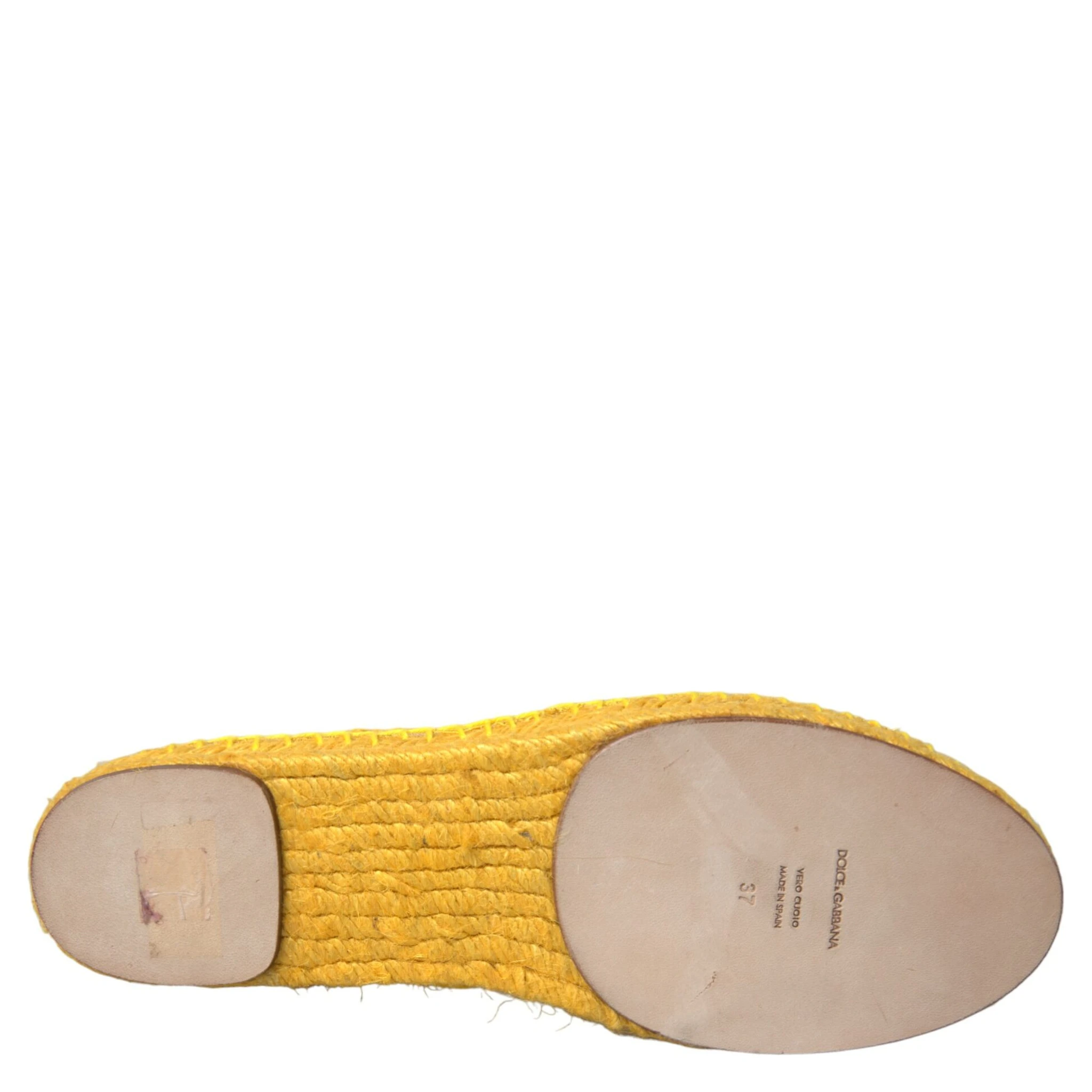 Yellow Taormina Lace Espadrille Loafers Flats Shoes