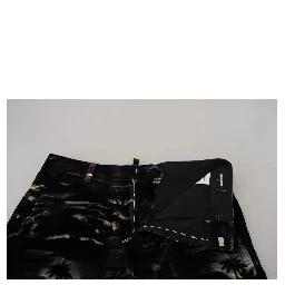Black Printed High Waist Super Flare Pants