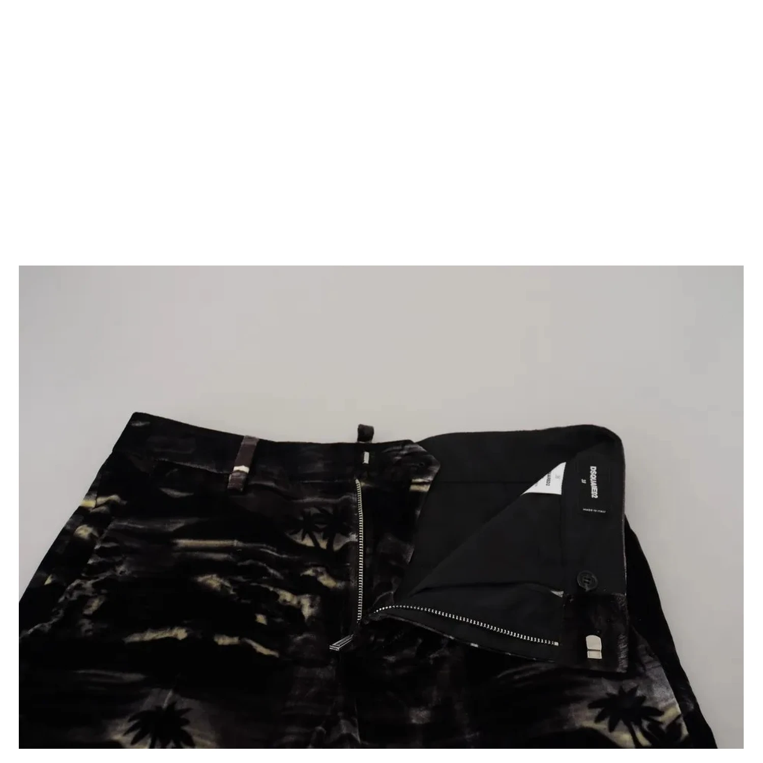 Black Printed High Waist Super Flare Pants