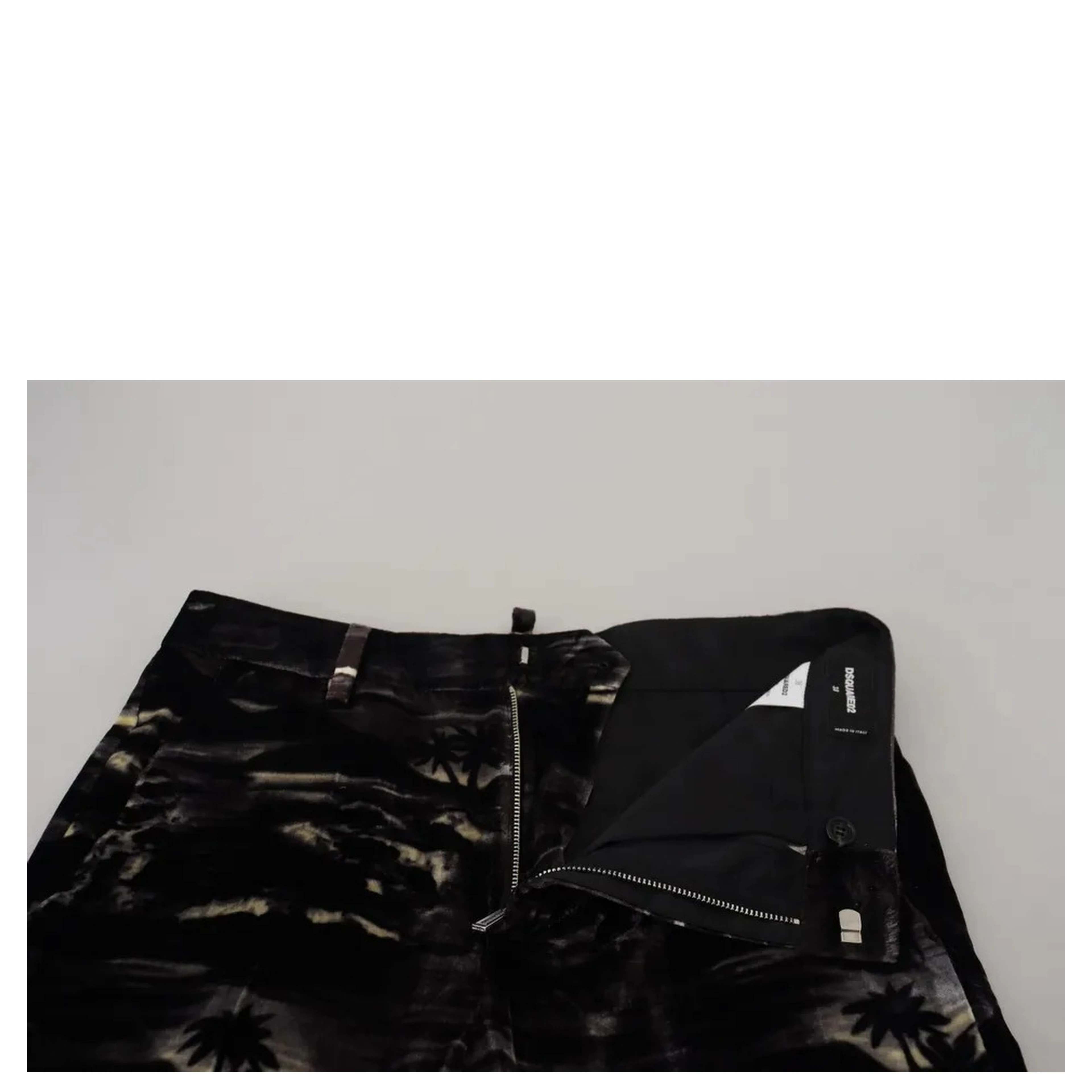 Black Printed High Waist Super Flare Pants