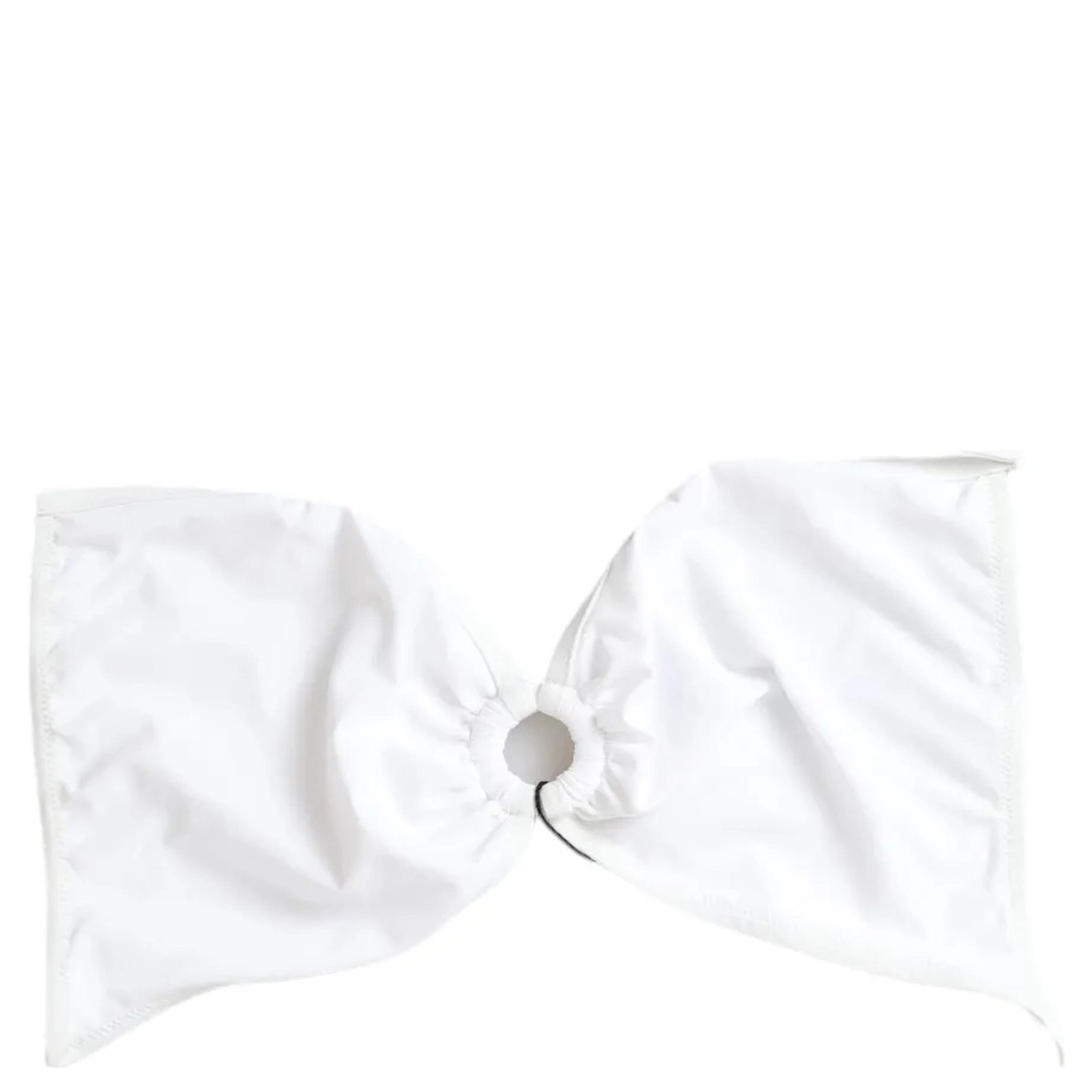 White Nylon Stretch Swimwear Top Bikini