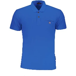 Blue Cotton Polo Shirt