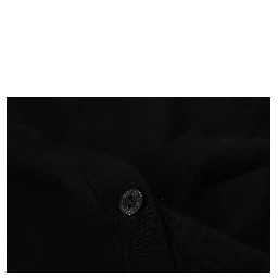 Black Wool Knit Button Down Cardigan Sweater