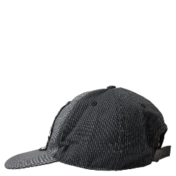 Black Cotton Embellished Baseball Hat Men