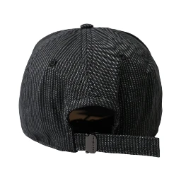 Black Cotton Embellished Baseball Hat Men