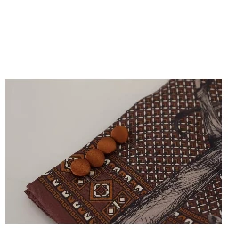 Bronze Monkey Print Silk Slim Jacket Blazer