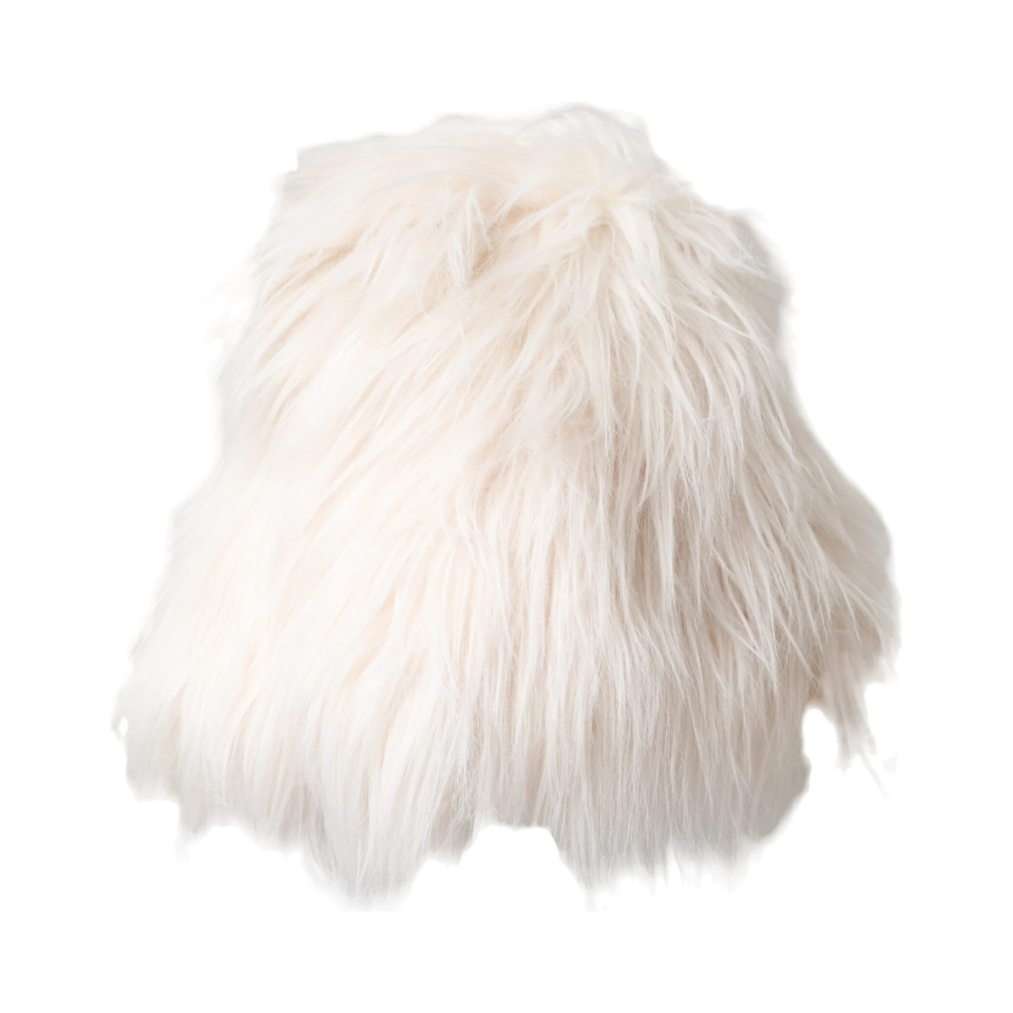 White Acrylic Fur Womens Bucket Hat