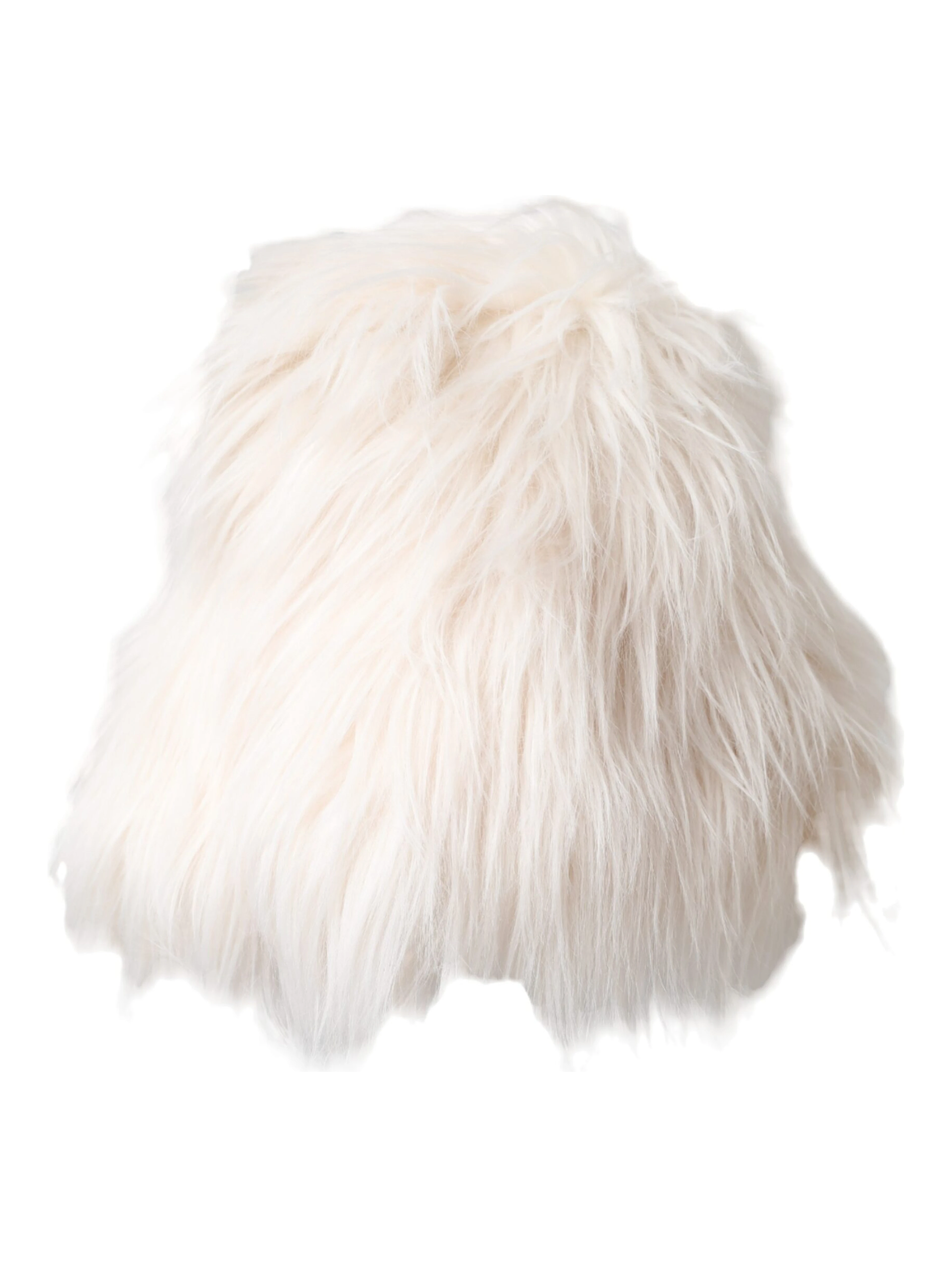 White Acrylic Fur Womens Bucket Hat