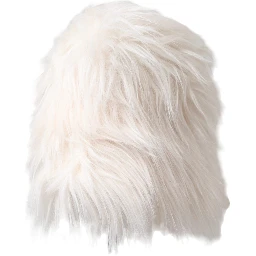 White Acrylic Fur Womens Bucket Hat