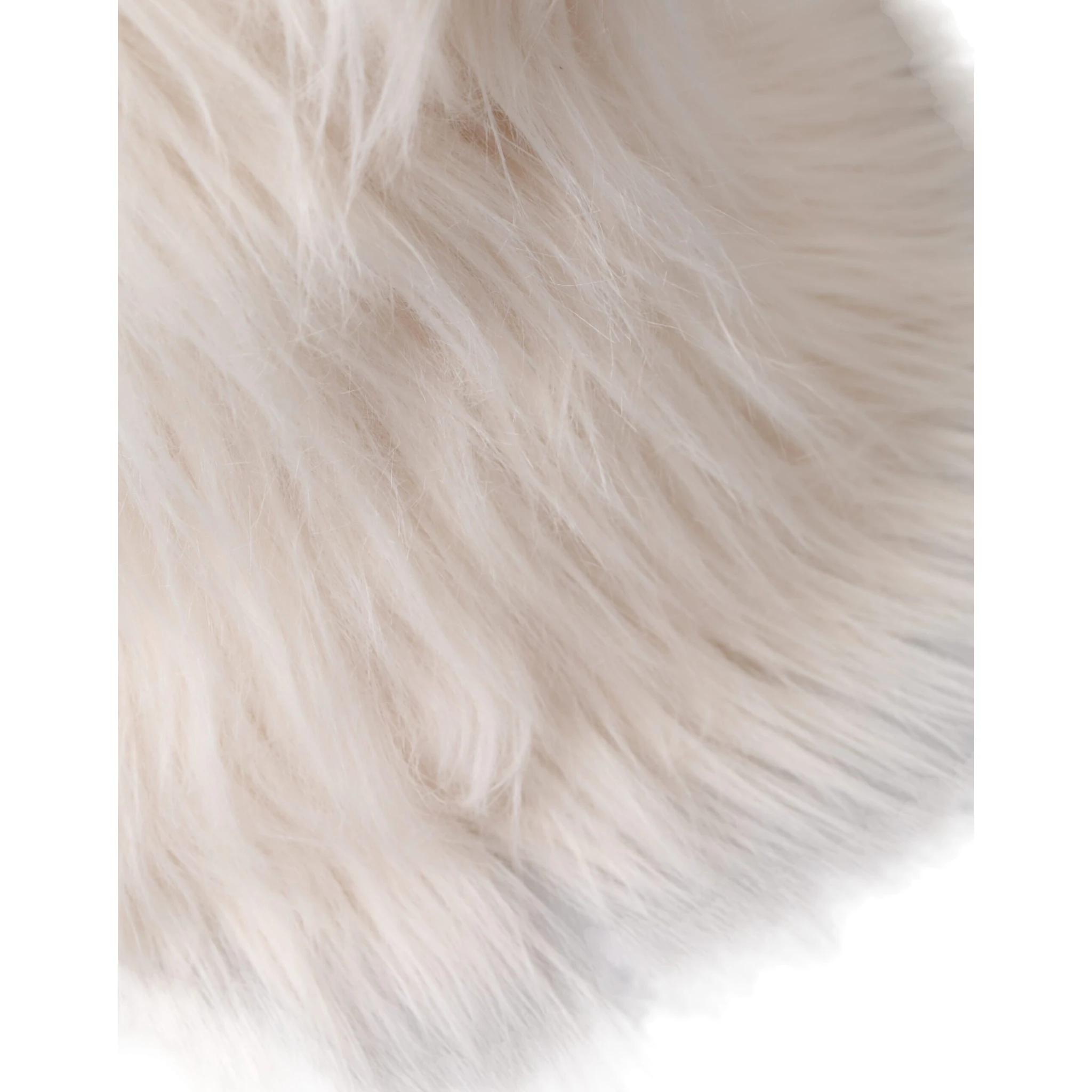 White Acrylic Fur Womens Bucket Hat