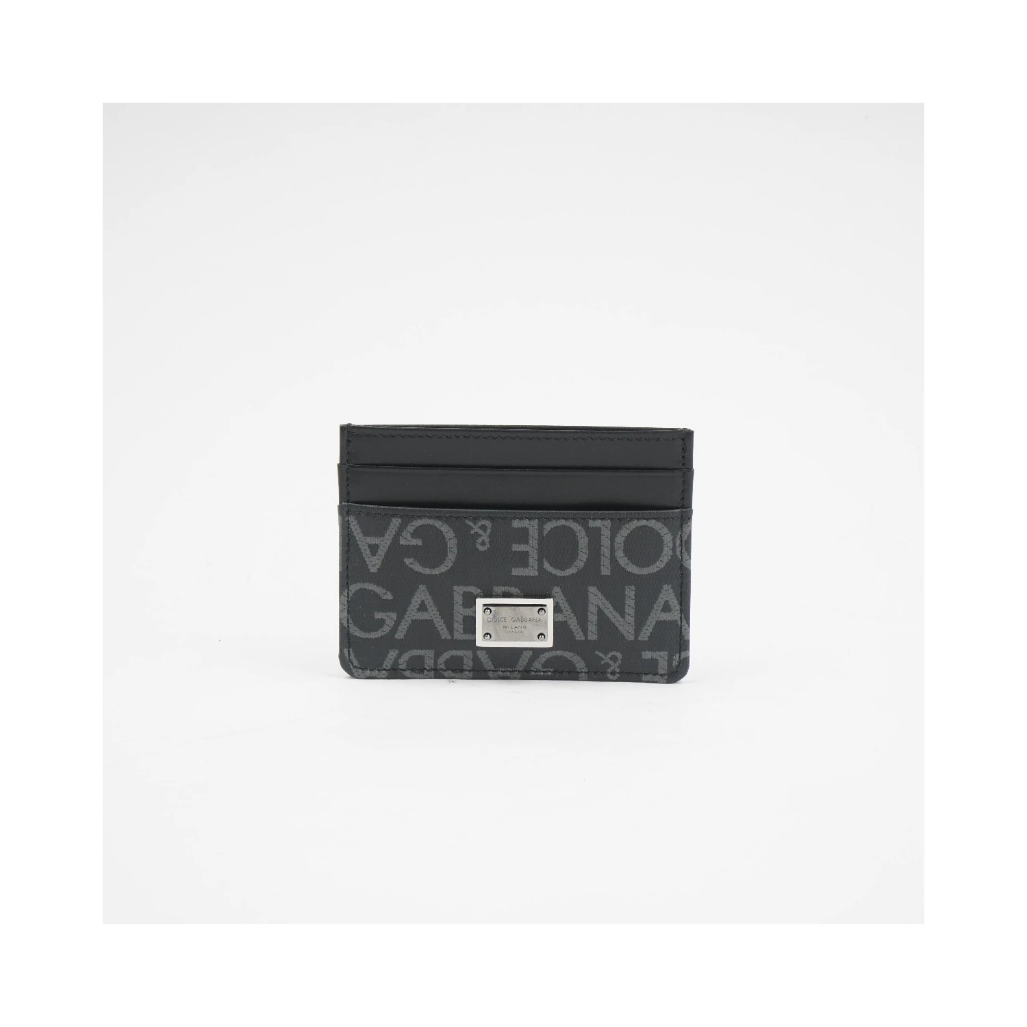 Logo-Tag Leather Card Holder