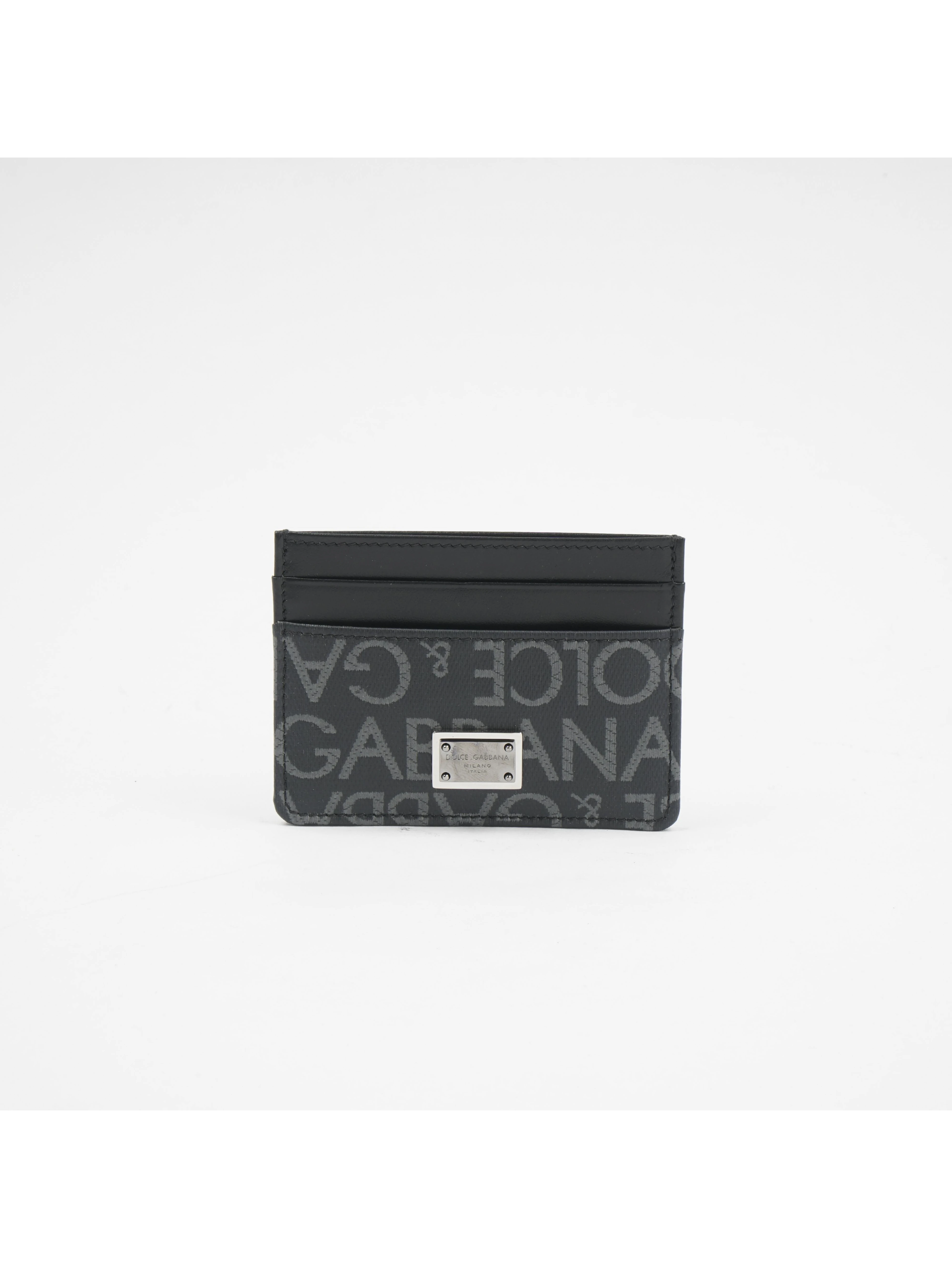 Logo-Tag Leather Card Holder