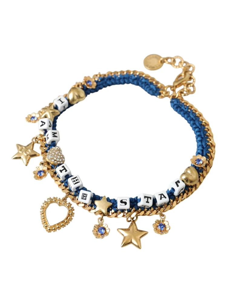 Gold Tone Brass Chain Iam The Star Bracelet alternative